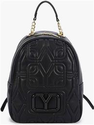 ? ΓΥΝΑΙΚΕΙΟ BACKPACK ΚΑΠΙΤΟΝΕ ΜΕ ΑΝΑΓΛΥΦΟ MONOGRAM ''SOFTY'' - STY005F5 ΜΑΥΡΟ YNOT