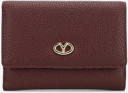 ? ΓΥΝΑΙΚΕΙΟ ΠΟΡΤΟΦΟΛΙ ΜΕ FAUX LEATHER ΚΑΙ ΜΕΤΑΛΛΙΚΟ ΛΟΓΟΤΥΠΟ ''ZOE'' - ZOE653F6 ΜΠΟΡΝΤΟ YNOT