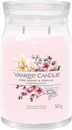 ΑΡΩΜΑΤΙΚΟ ΚΕΡΙ ΣΕ ΓΥΑΛΙΝΟ ΔΟΧΕΙΟ LARGE ''SIGNATURE PINK CHERRY & VANILLA'' - 1629986E YANKEE CANDLE