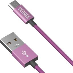ΚΑΛΩΔΙΟ MICRO USB 1 M - ΡΟΖ YENKEE