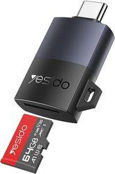 GS37 USB-C CARD READER MICROSD BLACK YESIDO