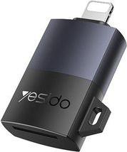 GS38 LIGHTNING CARD READER MICROSD GREY YESIDO