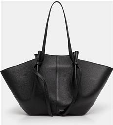 ΔΕΡΜΑΤΙΝΗ ΤΣΑΝΤΑ LARGE MOCHI ΧΡΩΜΑ: ΜΑΥΡΟ, YUZCO-HB-LM-L034 YUZEFI