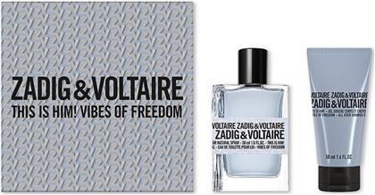 THIS IS HIM! VIBES OF FREEDOM XMAS SET EDT VAPO 50 ML + SHOWER GEL 50 ML - 31900167 ZADIG & VOLTAIRE