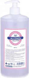 ALCOHOL 70° SOLUTION ​​​​​​​ΑΛΚΟΟΛΟΥΧΟΣ ΛΟΣΙΟΝ ΠΟΛΛΑΠΛΩΝ ΧΡΗΣΕΩΝ ΜΕ ΑΝΤΛΙΑ & 70% ΟΙΝΟΠΝΕΥΜΑ 1000ML ZARBIS