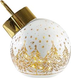 ΧΡΙΣΤΟΥΓΕΝΝΙΑΤΙΚΗ ΔΙΑΚΟΣΜΗΤΙΚΗ ΜΠΑΛΑ ΓΥΑΛΙΝΗ ΜΕ LED ΛΕΥΚΗ-ΧΡΥΣΗ 10X12ΕΚ. 25.39.51836 (ΥΛΙΚΟ: ΓΥΑΛΙ, ΧΡΩΜΑ: ΛΕΥΚΟ) - - 25.39.51836 ZEN