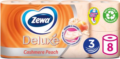 ΧΑΡΤΙ ΥΓΕΙΑΣ 3ΦΥΛΛΟ DELUXE PEACH (2X8ΤΕΜ) 1+1 ΔΩΡΟ ZEWA