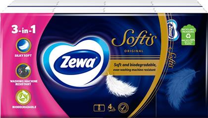 SOFTIS ORIGINAL PAPER TISSUES ΑΠΑΛΑ & ΑΝΘΕΚΤΙΚΑ ΧΑΡΤΟΜΑΝΤΙΛΑ 4 ΣΤΡΩΣΕΩΝ 72 ΤΕΜΑΧΙΑ (8X9 ΤΕΜΑΧΙΑ) ZEWA