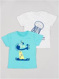 ΣΕΤ 2 T-SHIRTS ZBBAP0303 23016 ΕΓΧΡΩΜΟ REGULAR FIT ZIPPY