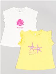 ΣΕΤ 2 T-SHIRTS ZBGAP0303 23014 ΕΓΧΡΩΜΟ REGULAR FIT ZIPPY