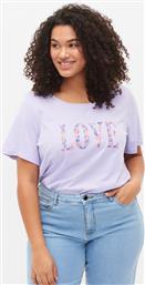 T-SHIRT V50224B ΜΩΒ REGULAR FIT ZIZZI