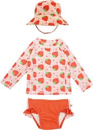 ΠΑΙΔΙΚΟ ΜΑΓΙΟ - ΜΠΛΟΥΖΑ-ΚΑΠΕΛΟ (ΣΕΤ 3ΤΜΧ) ΜΕ ΑΝΤΗΛΙΑΚΗ ΠΡΟΣΤΑΣΙΑ STRAWBERRY 6-12 ΜΗΝΩΝ 6-12 ΜΗΝΩΝ ZOOCCHINI