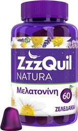 MELATONIN ΣΥΜΠΛΗΡΩΜΑ ΔΙΑΤΡΟΦΗΣ ΜΕ ΜΕΛΑΤΟΝΙΝΗ, ΕΚΧΥΛΙΣΜΑ ΒΟΤΑΝΩΝ & ΒΙΤΑΜΙΝΗ Β6 ΓΙΑ ΓΡΗΓΟΡΟΤΕΡΟ & ΠΟΙΟΤΙΚΟΤΕΡΟ ΥΠΝΟ ΜΕ ΦΥΣΙΚΗ ΓΕΥΣΗ ΦΡΟΥΤΑ ΤΟΥ ΔΑΣΟΥΣ 60 ΖΕΛΕΔΑΚΙΑ ZZZQUIL