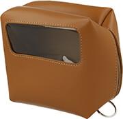 PACKING POUCH PU LEATHER WIDE 13X13X7 CM COGNAC 4SMARTS