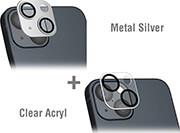 STYLEGLASS CAMERA FOR APPLE IPHONE 14 / 14 PLUS 2PCS. SET METAL SILVER + CLEAR 4SMARTS