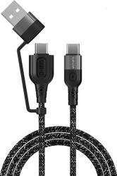 USB-A AND USB-C TO USB-C CABLE COMBOCORD CA 1.5M FABRIC MONOCHROME 4SMARTS