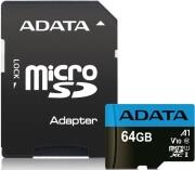 AUSDX64GUICL10A1-RA1 PREMIER MICRO SDXC 64GB UHS-I V10 CLASS 10 RETAIL WITH ADAPTER ADATA