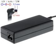 AK-ND-28 NOTEBOOK ADAPTER 12V/6.0A 72W 6.0A 5.5X2.5MM AKYGA