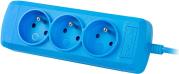 ARCOLOR 3 3M 3X FRENCH OUTLETS POWER STRIP BLUE ARMAC