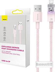 FAST CHARGING CABLE USB-A TO LIGHTNING EXPLORER SERIES 2M 2.4A PINK BASEUS