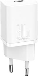 SUPER SI QUICK CHARGER 1C 30W WHITE ΑΝΤΑΠΤΟΡΑΣ BASEUS