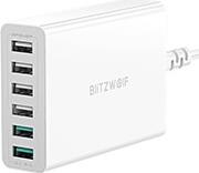 BW-S15 CHARGER 6-PORT USB QC 3.0 60W WHITE BLITZWOLF από το e-SHOP