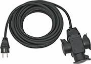 1167810301 EXTENSION CABLE W. 3-WAY RUBBER COUPLING IP 44 10M BRENNENSTUHL