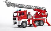 MAN TGA FIRE DEPARTMENT WITH TURNTABLE LADDER (RED/WHITE) BRUDER