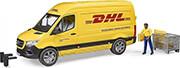 MB SPRINTER DHL WITH DRIVER (YELLOW) BRUDER