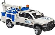 RAM 2500 SERVICE TRUCK WITH CRANE AND ROTATING BEACON BRUDER
