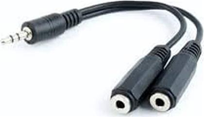 3.5MM STEREO TO 2XSTEREO SOCKET 0.1M CCA-415-0.1M BLACK CABLEXPERT