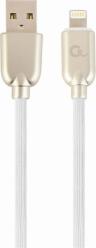 CC-USB2R-AMLM-1M-W PREMIUM RUBBER 8-PIN CHARGING AND DATA CABLE 1M WHITE CABLEXPERT
