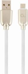 CC-USB2R-AMMBM-1M-W PREMIUM RUBBER MICRO-USB CHARGING AND DATA CABLE 1M WHITE CABLEXPERT