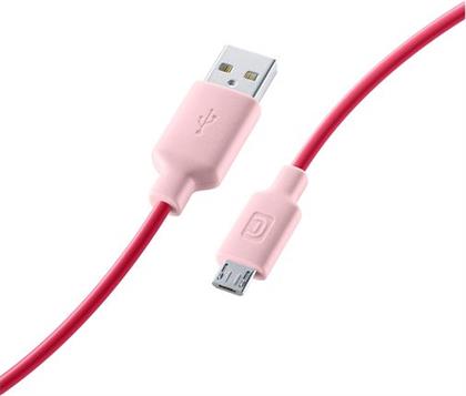 MICRO USB SMART 1M PINK ΚΑΛΩΔΙΟ USB CELLULAR LINE