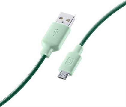 MICROUSB SMART 100CM GREEN ΚΑΛΩΔΙΟ USB CELLULAR LINE