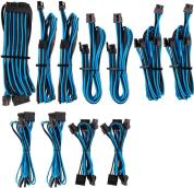 DIY CABLE PREMIUM INDIVIDUALLY SLEEVED DC CABLE PRO KIT TYPE4 (GEN4) BLUE/BLACK CORSAIR