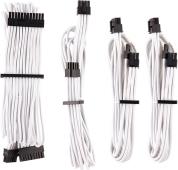 DIY CABLE PREMIUM INDIVIDUALLY SLEEVED DC CABLE STARTER KIT TYPE4 (GEN4) WHITE CORSAIR