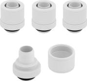 HYDRO X FITTING SOFT XF STRAIGHT GLOSSY WHITE 4-PACK (10/13MM COMPRESSION) CORSAIR