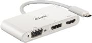 DUB-V310 3-IN-1 USB-C TO HDMI/VGA/DISPLAYPORT ADAPTER D LINK