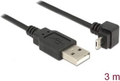 USB 2.0 TYPE MICRO-A MALE ANGLED 3 M BLACK DELOCK