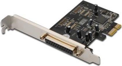 CONTROLLER PCIE 1X D-SUB25 PARALLEL PORT + LOWPROFILE RETAIL DIGITUS