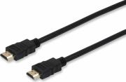 119372 HIGH SPEED HDMI 2.0 CABLE WITH ETHERNET 4K @50/60HZ 2160P M/M 7.5M BLACK EQUIP
