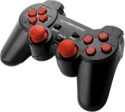 EGG106R CORSAIR VIBRATION GAMEPAD FOR PC / PS2 / PS3 BLACK/RED ESPERANZA