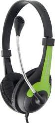 EH158G STEREO HEADPHONES WITH MICROPHONE ROOSTER GREEN ESPERANZA
