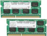 RAM F3-12800CL9D-8GBSQ 8GB (2X4GB) SO-DIMM DDR3 PC3-12800 1600MHZ DUAL CHANNEL KIT GSKILL