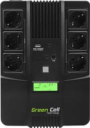UPS UPS07 MICROSINE 800VA LCD 12V 9AH 480W 6X SCHUKO 270 X 190 X 90 MM GREEN CELL