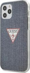 IPHONE 12 / IPHONE 12 PRO 6,1 DARK BLUE HARD BACK COVER CASE TRIANGLE COLLECTION GUESS