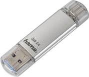 124161 C-LAETA FLASH PEN 16GB USB 3.1/USB3.0 TYPE-C SILVER HAMA από το e-SHOP