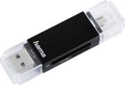 181056 USB 2.0 OTG CARDREADER SD/MICROSD BLACK HAMA