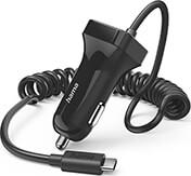 201609 CAR CHARGER WITH USB-C CONNECTION, 12 W, 1.0 M, BLACK HAMA